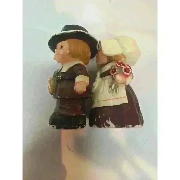 Vintage Hallmark Merry Miniatures Thanksgiving Figurine Set 1970s - Picture 3 of 12